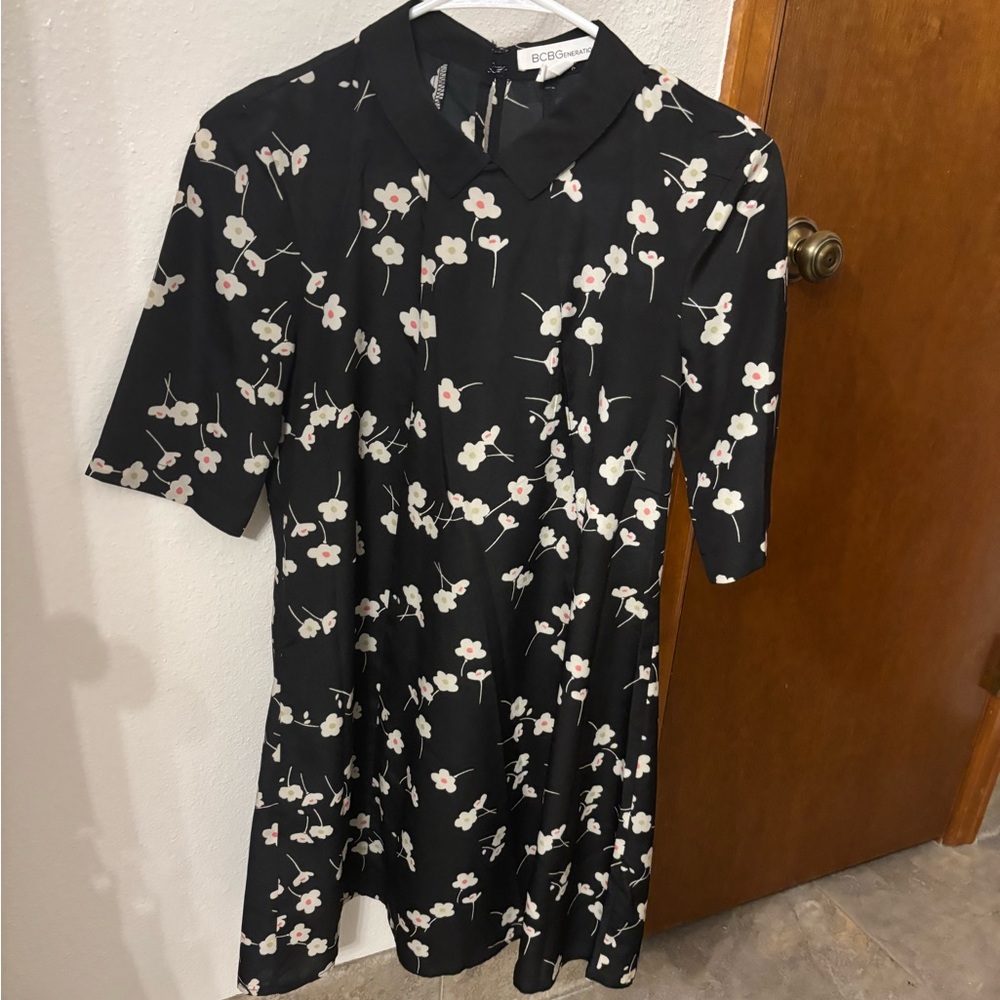 BCBGeneration Black Floral Dress